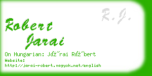 robert jarai business card